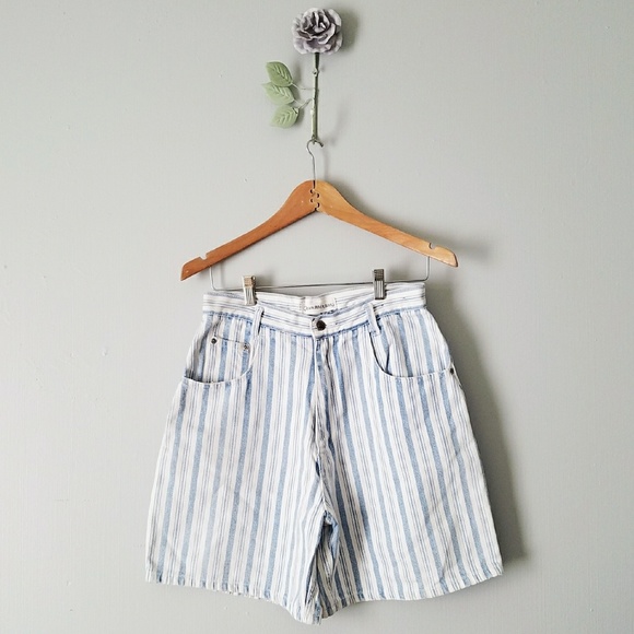 Canyon River Blues Pants - 🍃 Vintage | Striped High Waisted Denim Shorts